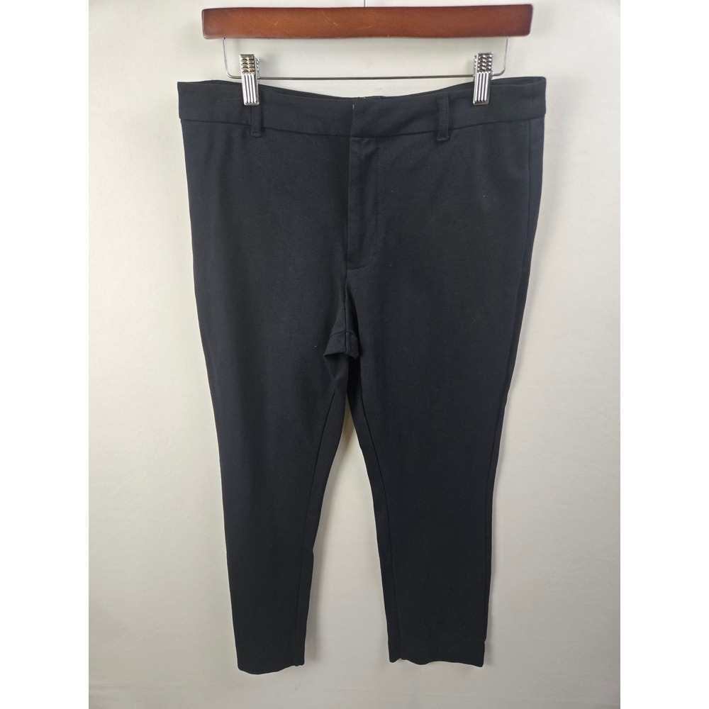 Free People Black Ankle Trousers Womens 12 Slim Fit Stretch Pants OB2087124